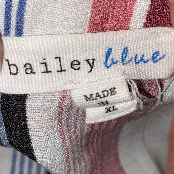 Bailey Blue Striped Top Size XL - Picture 3 of 3